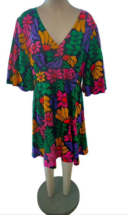 PRE OWNED Gorman Floral V Neck Dress