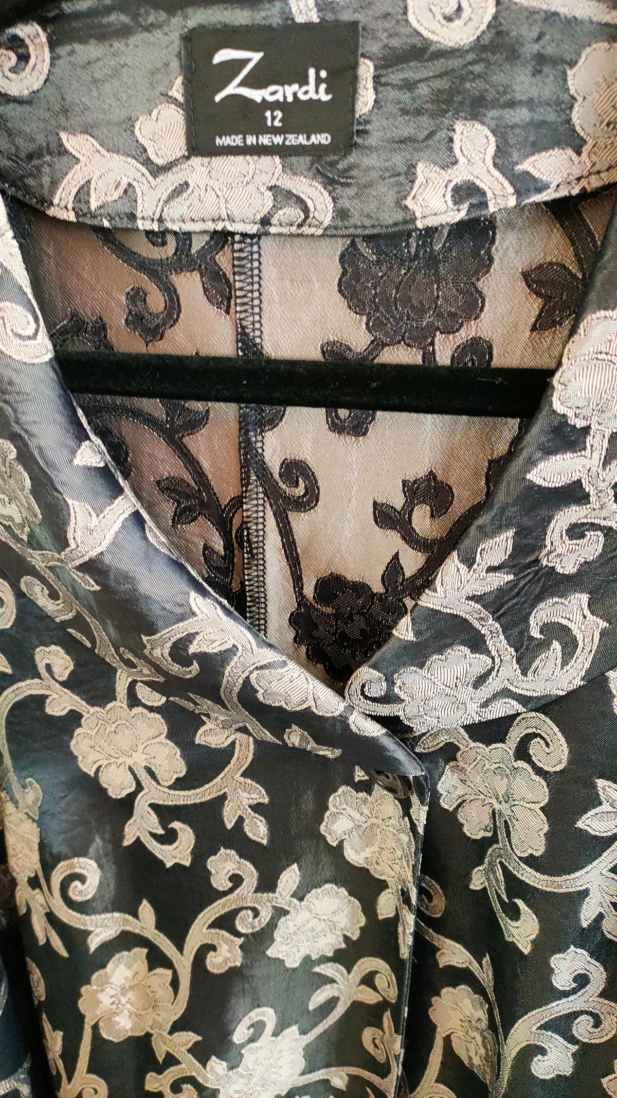 PRE OWNED Zardi Floral Jacquard Coat