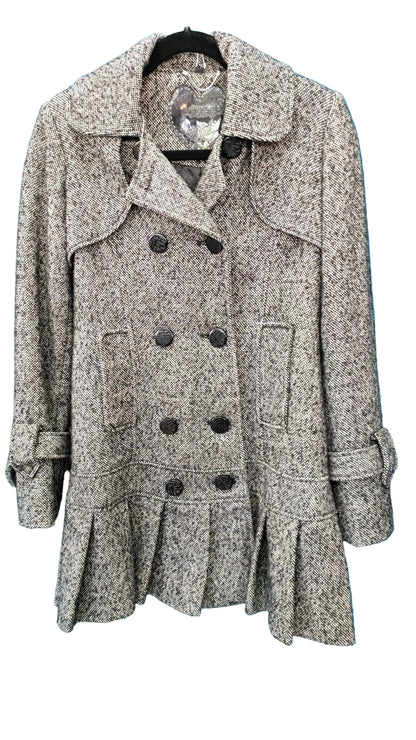 PRE OWNED Guess Double Breasted Skirted Coat