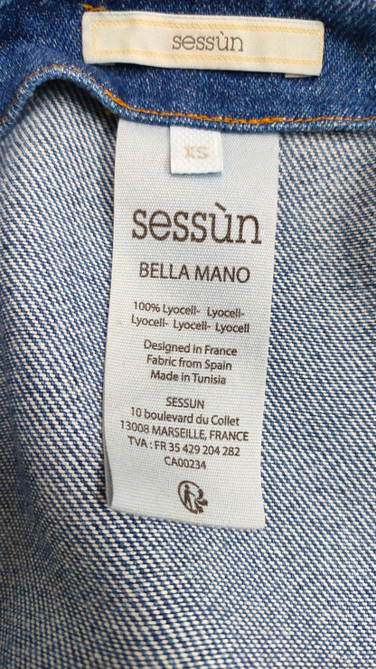 PRE OWNED Sessùn Bella Mano Denim Pinafore Dress
