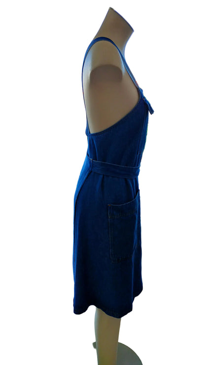 PRE OWNED Sessùn Bella Mano Denim Pinafore Dress