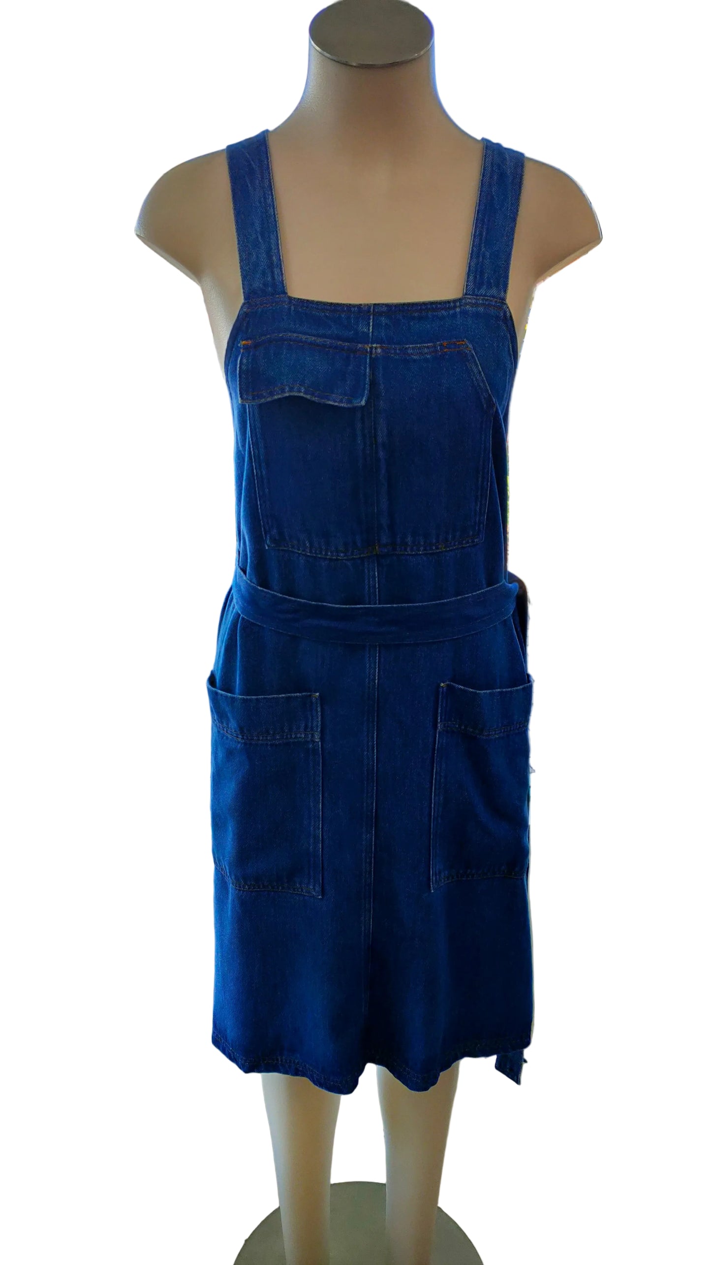 PRE OWNED Sessùn Bella Mano Denim Pinafore Dress