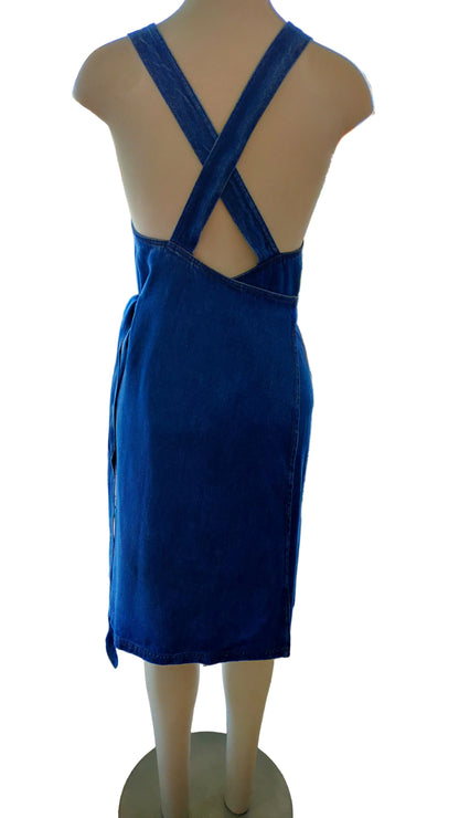 PRE OWNED Sessùn Bella Mano Denim Pinafore Dress