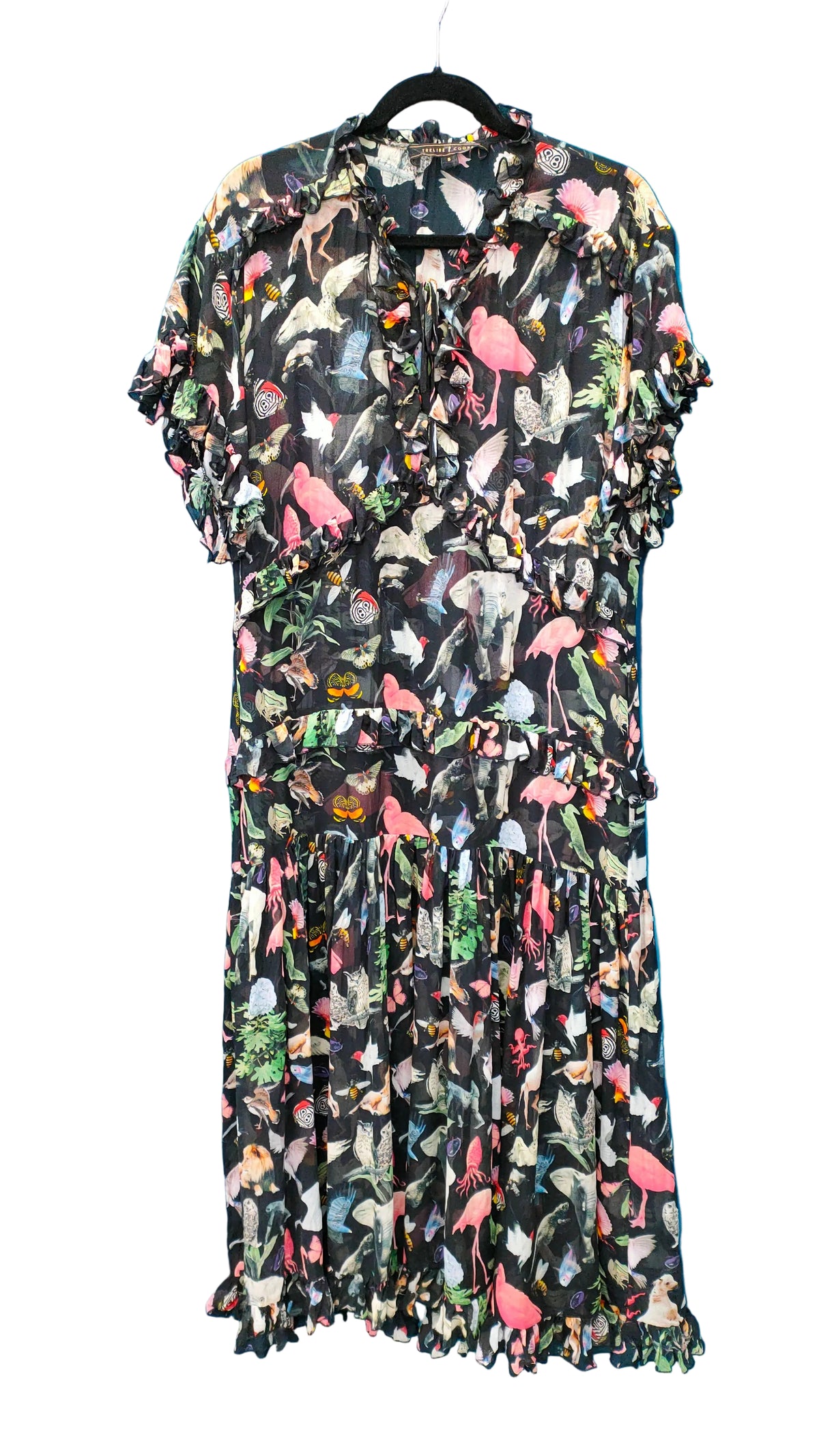 PRE OWNED Trelise Cooper Florence and the Dream Silk Animal Print Dress