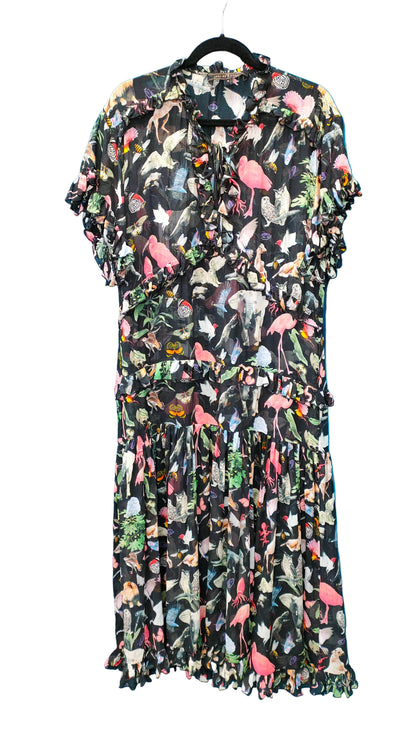 PRE OWNED Trelise Cooper Florence and the Dream Silk Animal Print Dress