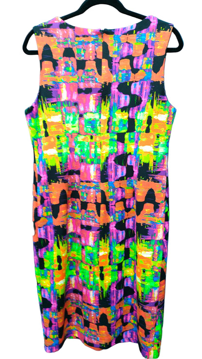 PRE OWNED Joseph Ribkoff Multicolour Abstract Print Dress