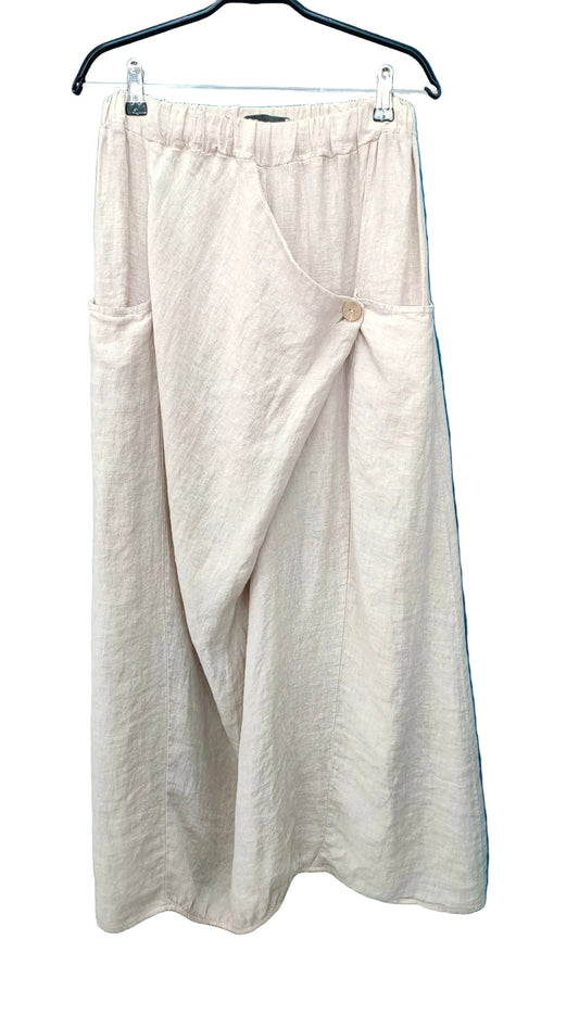 PRE OWNED Adele Altman Linen Skirt - Ecru