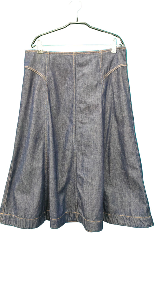 PRE OWNED Country Road Navy Denim Skirt