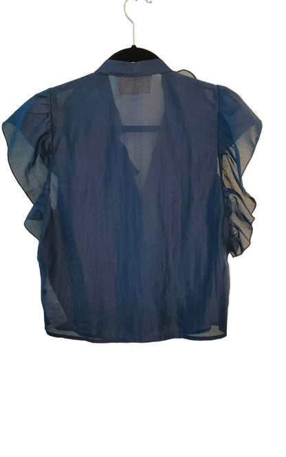 PRE OWNED Kaos Navy Ruffle Blouse