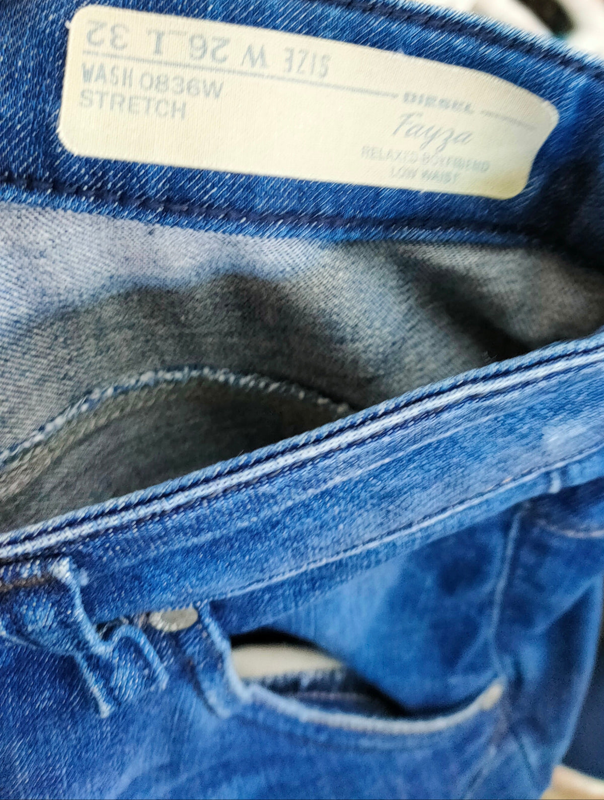PRE OWNED Diesel Fayza Blue Wash Jeans
