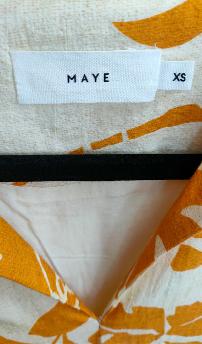 PRE OWNED Maye Mustard Floral Cotton Dress