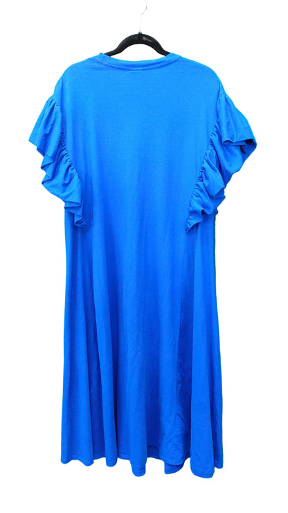 PRE OWNED Kowtow Blue Ruffle Sleeve Dress