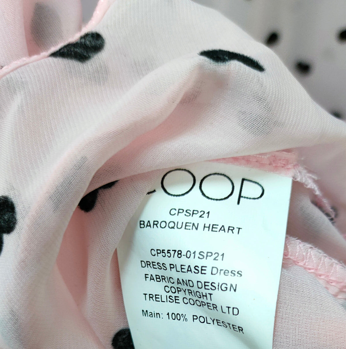 PRE OWNED Coop Baroquen Heart Pink Dress