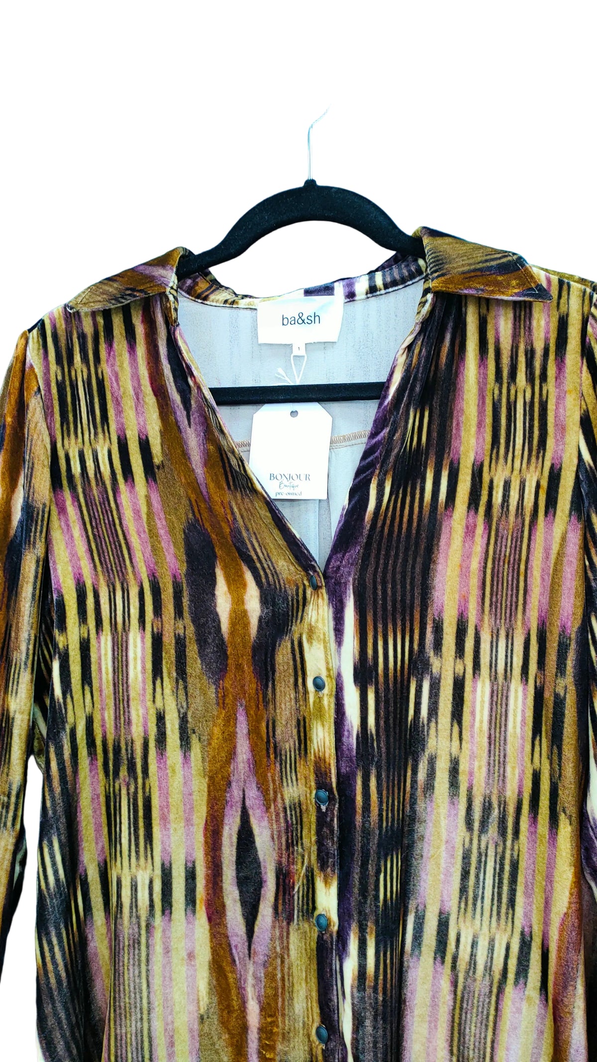 PRE OWNED Ba&sh  Print Blouse