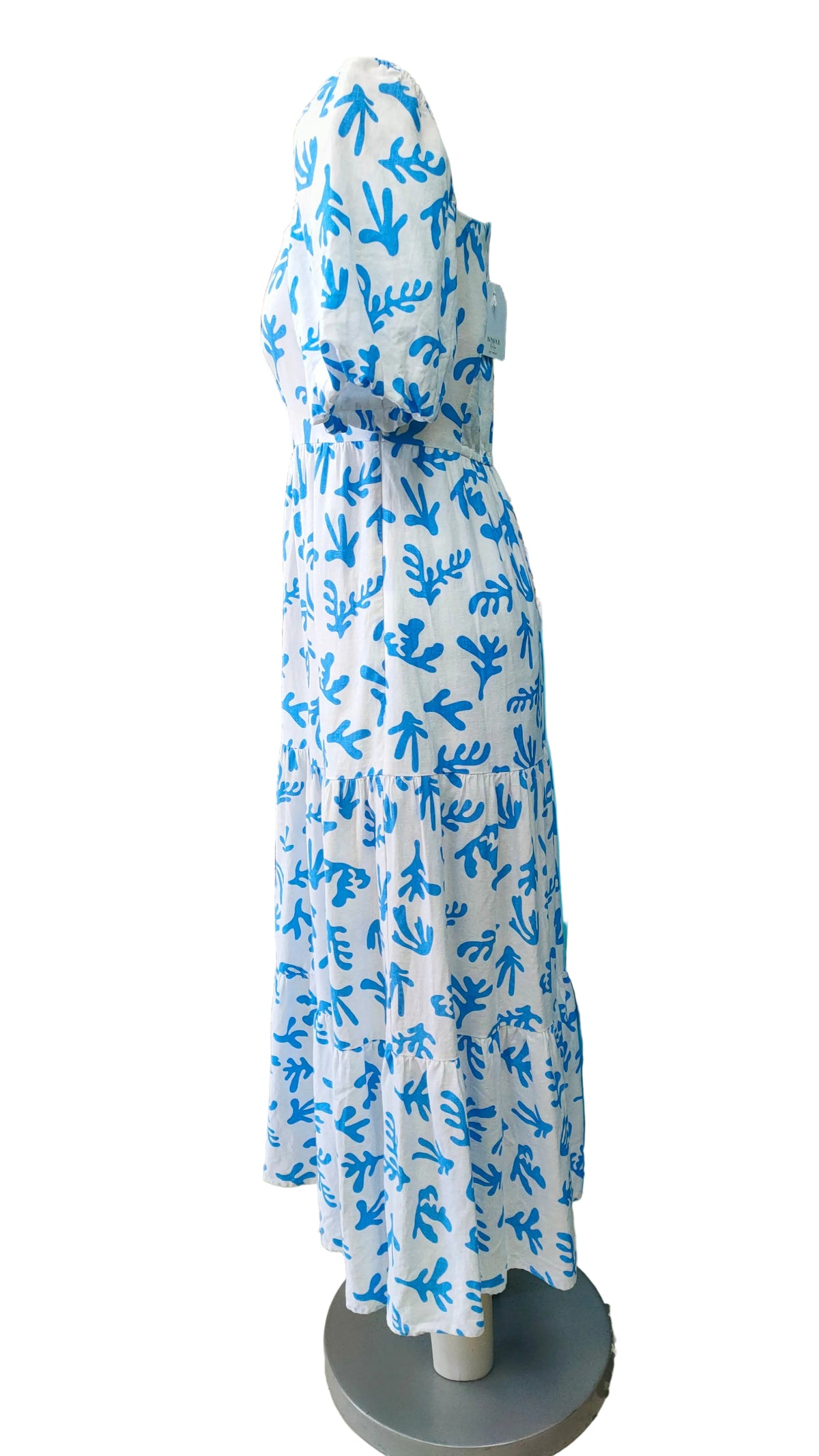 PRE OWNED All About Eve Blue & White Print Dress