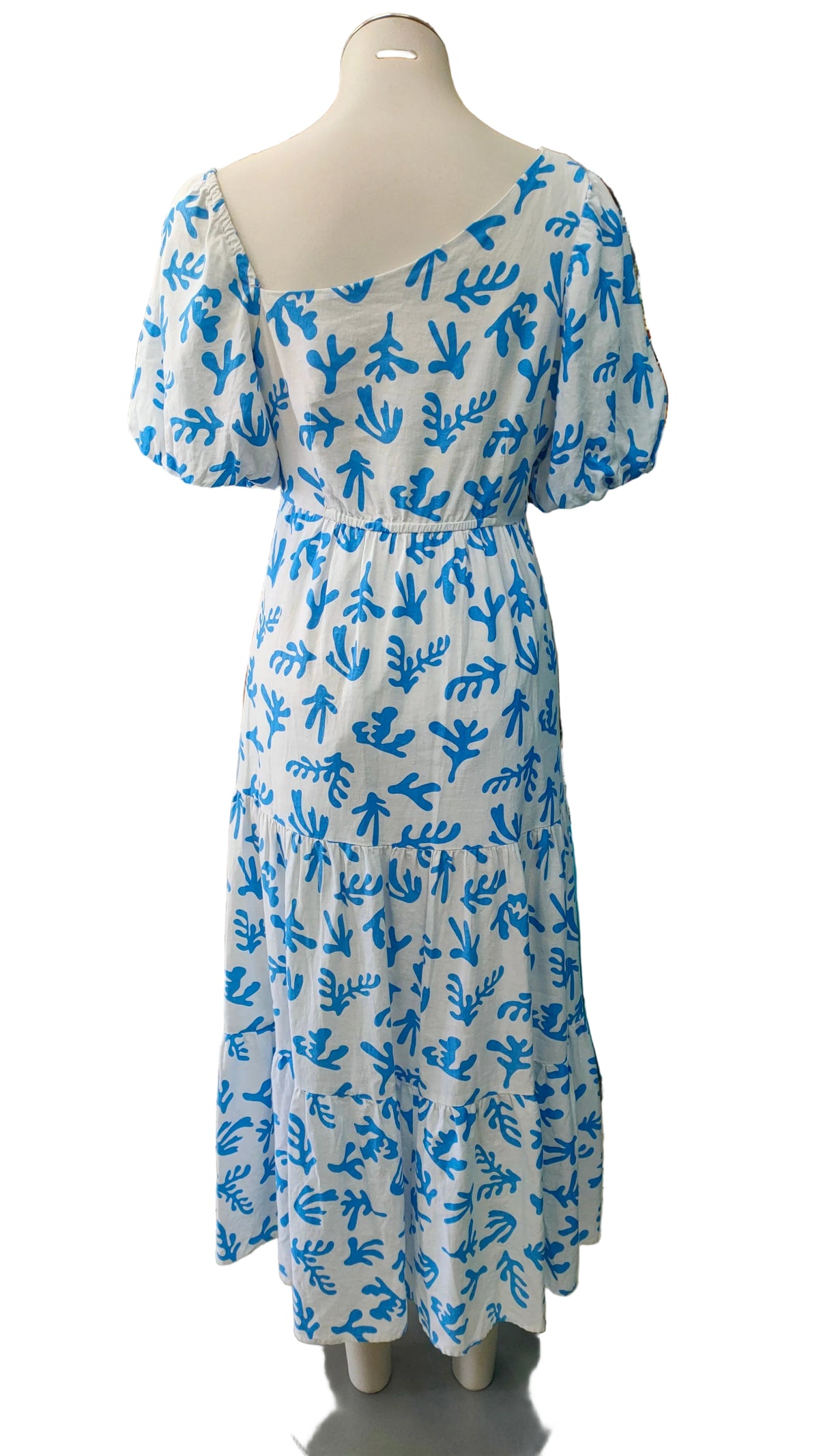 PRE OWNED All About Eve Blue & White Print Dress