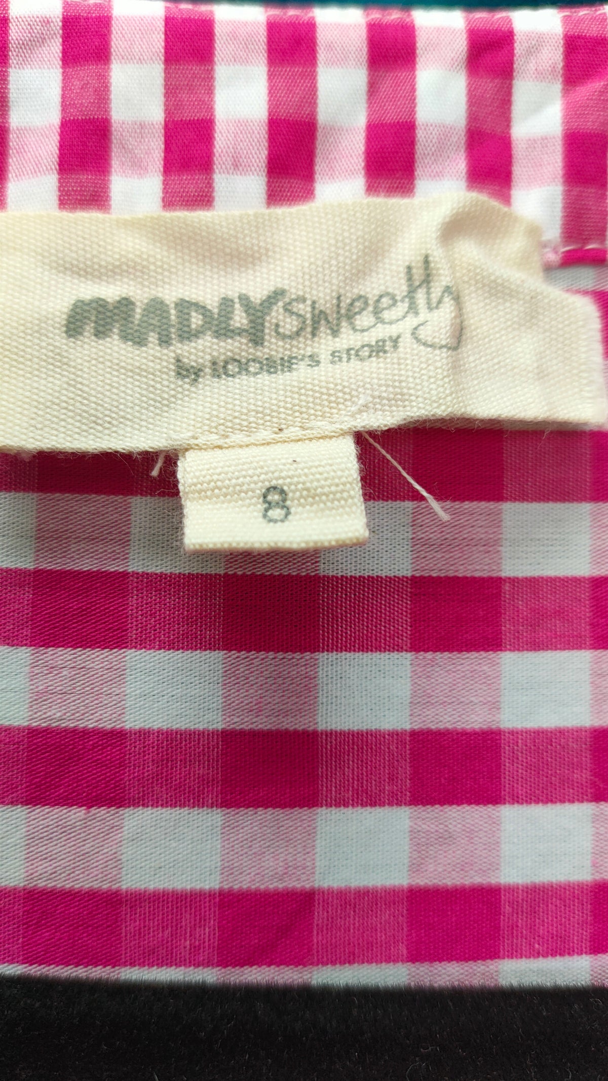 PRE OWNED Madly Sweetly Pink and White Gingham Dress
