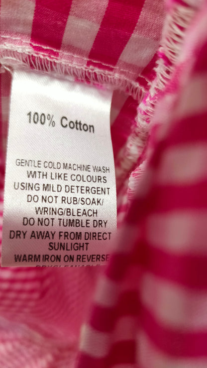 PRE OWNED Madly Sweetly Pink and White Gingham Dress