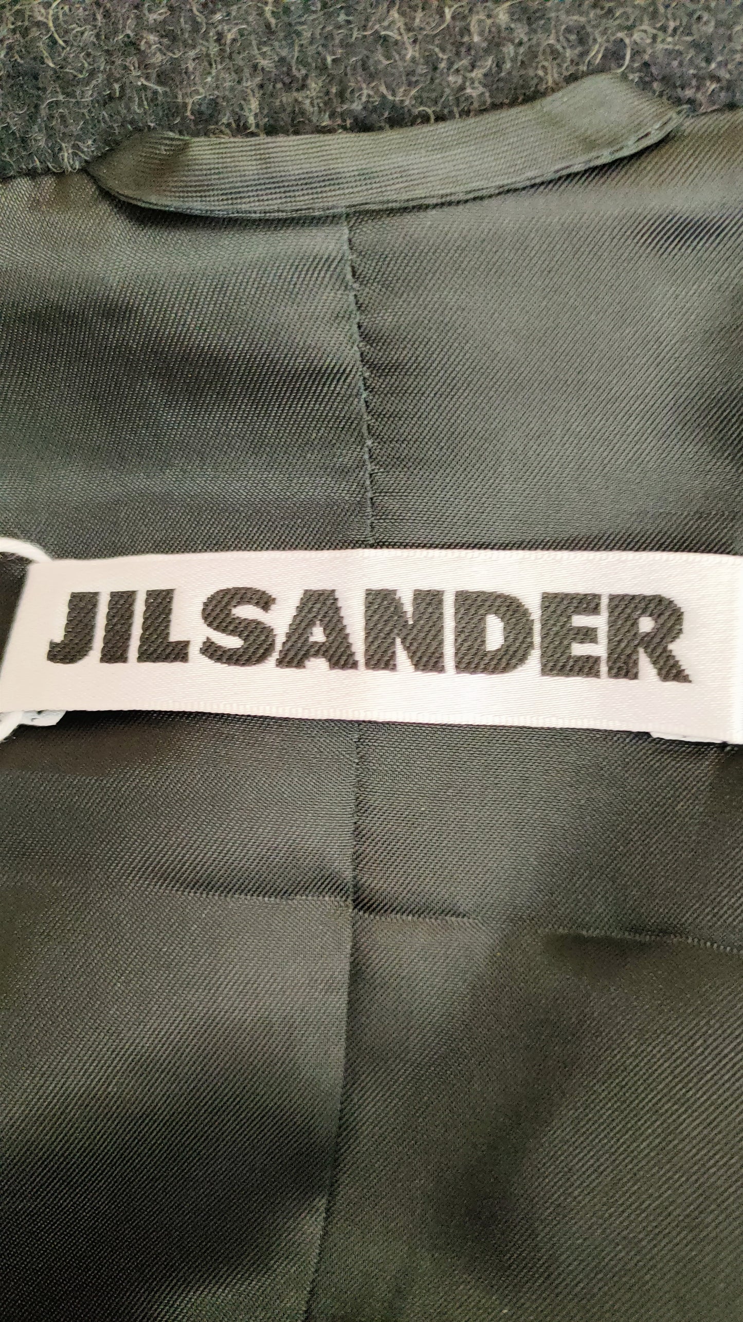 PRE OWNED Jil Sander Wool Coat in Charcoal Grey