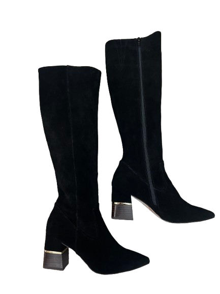PRE OWNED Isabella Anselmi Black Knee High Suede Boots
