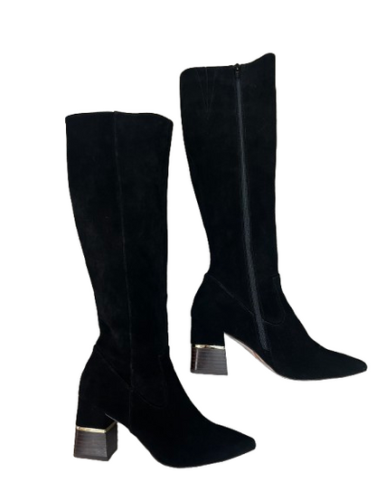 PRE OWNED Isabella Anselmi Black Knee High Suede Boots
