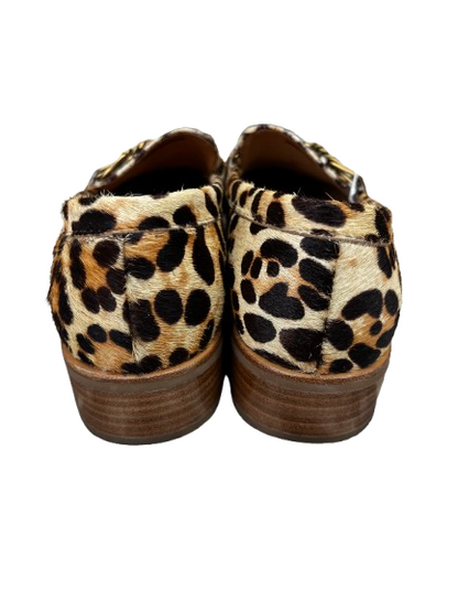 PRE OWNED Bresley Dylan Leather Loafers -  Tan Leopard