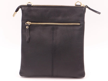 Second Nature Leather Cross Body Bag - Black  #ST31