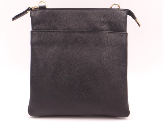 Second Nature Leather Cross Body Bag - Black  #ST31