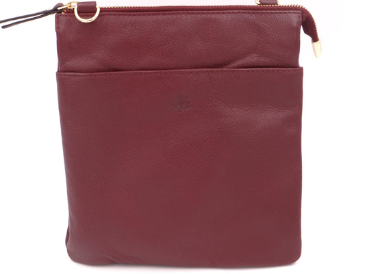 Second Nature Leather Cross Body Bag - Wine #ST31