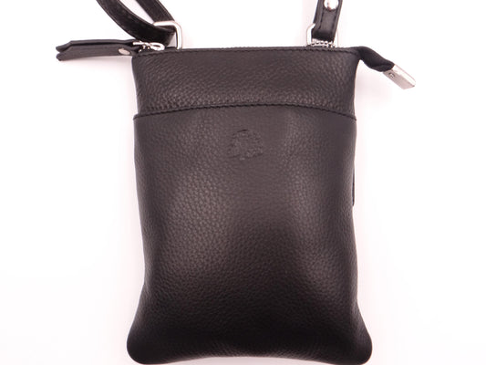 Second Nature Leather Small Cross Body Bag  - Black  #ST57