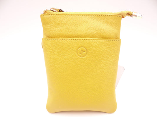 Second Nature Leather Small Cross Body Bag  - Buttercup  #ST57