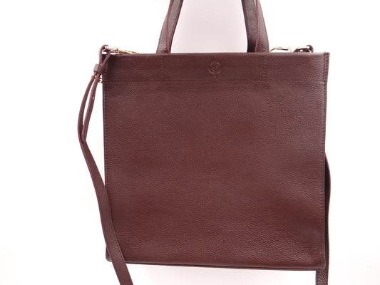 Second Nature Leather Medium Square Tote -  Toffee #ST68