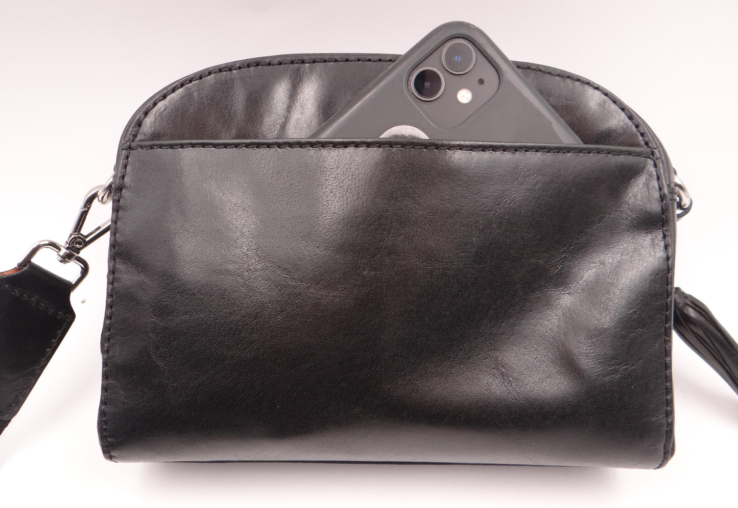 Second Nature Leather Small Crossbody Bag - Black  #ST7