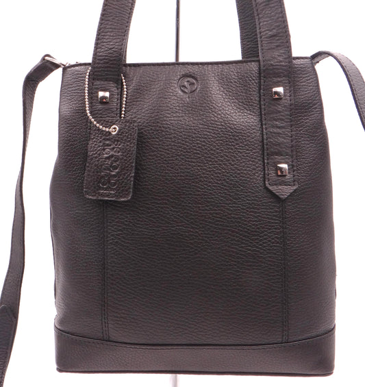 Second Nature Leather Small Tote - Black YK14