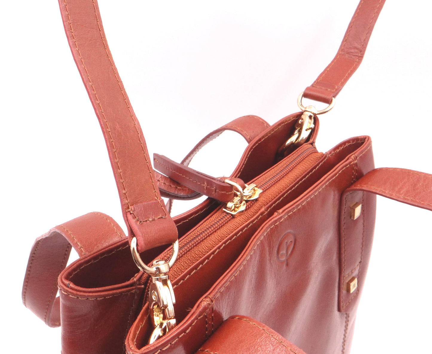 Second Nature Leather Small Tote - Tan YK14