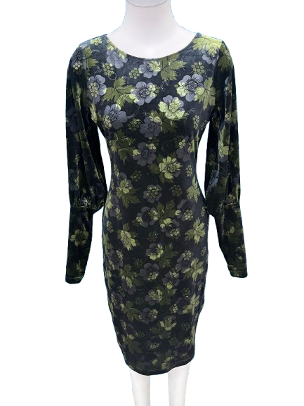 PRE OWNED "Amber Velvet Dress - Olive" by Annah Stretton
