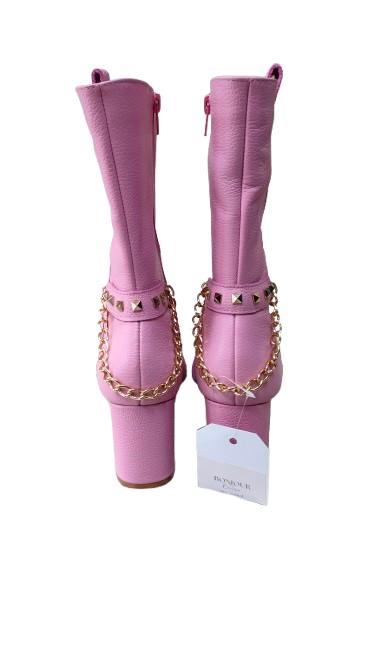 PRE OWNED Hey Monday Pink Leather Boots