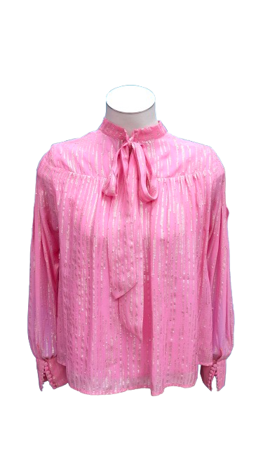 PRE OWNED Birgette Hirskind Pink Lurex Top -