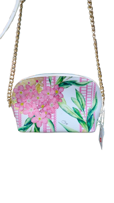 PRE OWNED  Coop White/Pink Floral Bag