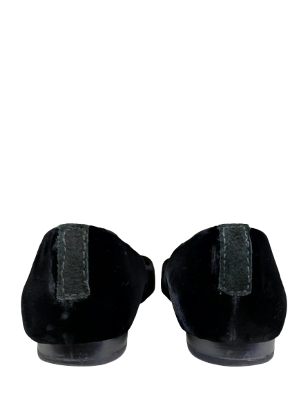 PRE OWNED Authentic Chanel Velvet Ballet Flats