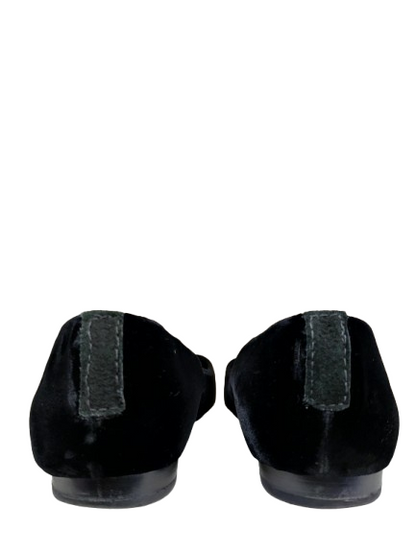 PRE OWNED Authentic Chanel Velvet Ballet Flats