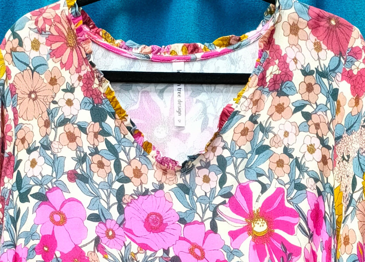 PRE OWNED Lemon Tree Design Floral Dress