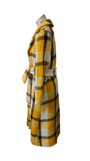 PRE OWNED Coop by Trelise Cooper Yellow and Black Check Coat