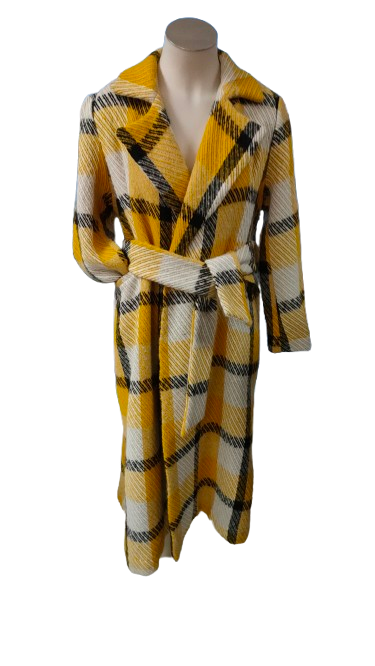 PRE OWNED Coop by Trelise Cooper Yellow and Black Check Coat