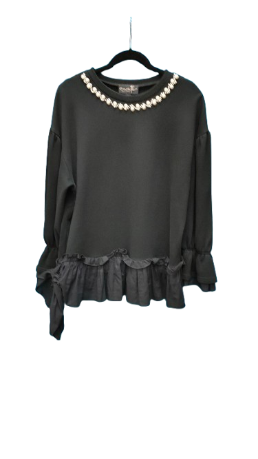 PRE OWNED Curate by Trelise Cooper "Pearl My Soul"  Top - Black