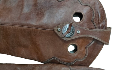 PRE OWNED Vintage Christian Dior Tan Leather Gaucho Boots (Circa 2005)