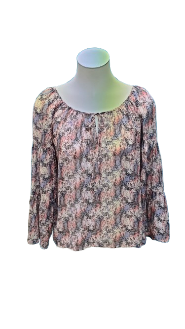 PRE OWNED Helen Cherry Pink/Grey Top