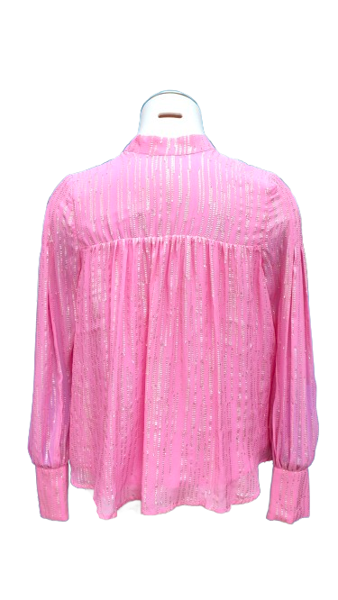 PRE OWNED Birgette Hirskind Pink Lurex Top -
