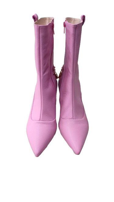 PRE OWNED Hey Monday Pink Leather Boots