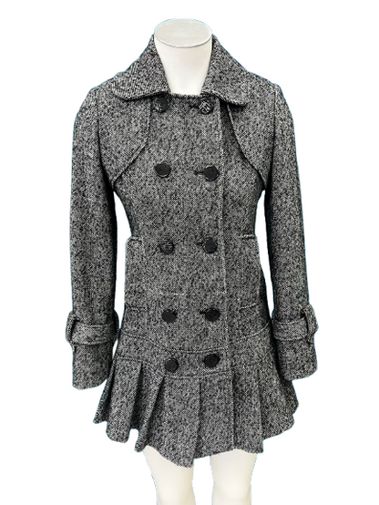 PRE OWNED Guess Double Breasted Skirted Coat
